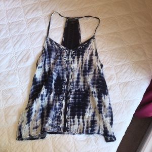 LUCKY BRAND - Blue Tie Dye Racerback Top